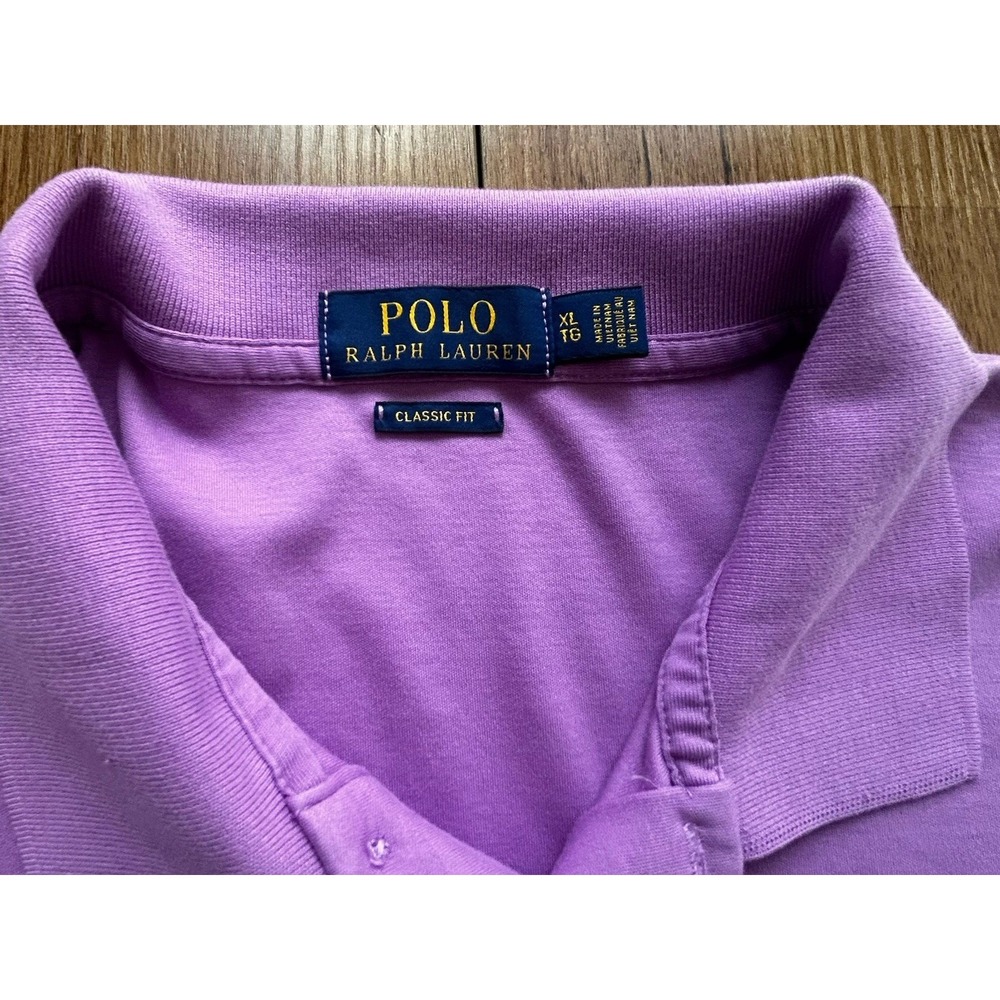 Polo Ralph Lauren‎ Classic Fit Purple Polo Shirt Mens XL Short Sleeve Cotton - Picture 4 of 11